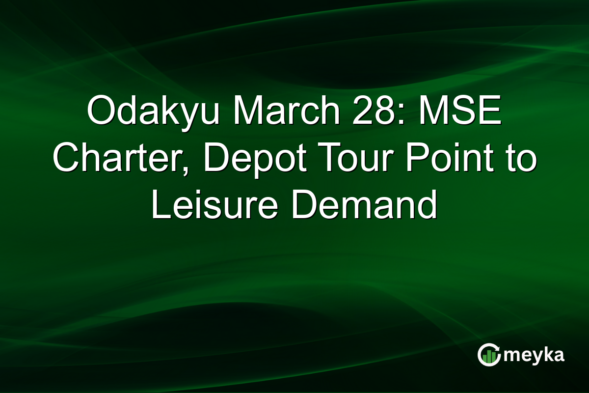 Odakyu March 28: MSE Charter, Depot Tour Point to Leisure Demand