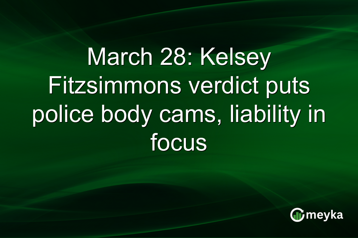 March 28: Kelsey Fitzsimmons verdict puts police body cams, liability in focus