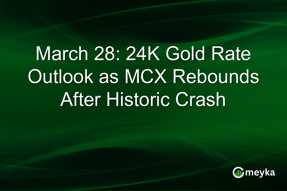 March 28: 24K Gold Rate Outlook as MCX Rebounds After Historic Crash