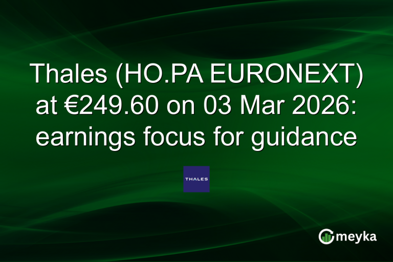 Thales (HO.PA EURONEXT) at €249.60 on 03 Mar 2026: earnings focus for guidance