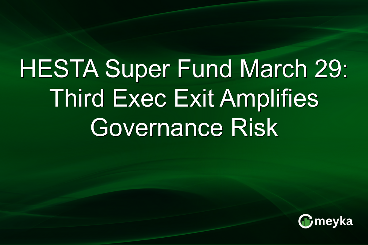 HESTA Super Fund March 29: Third Exec Exit Amplifies Governance Risk