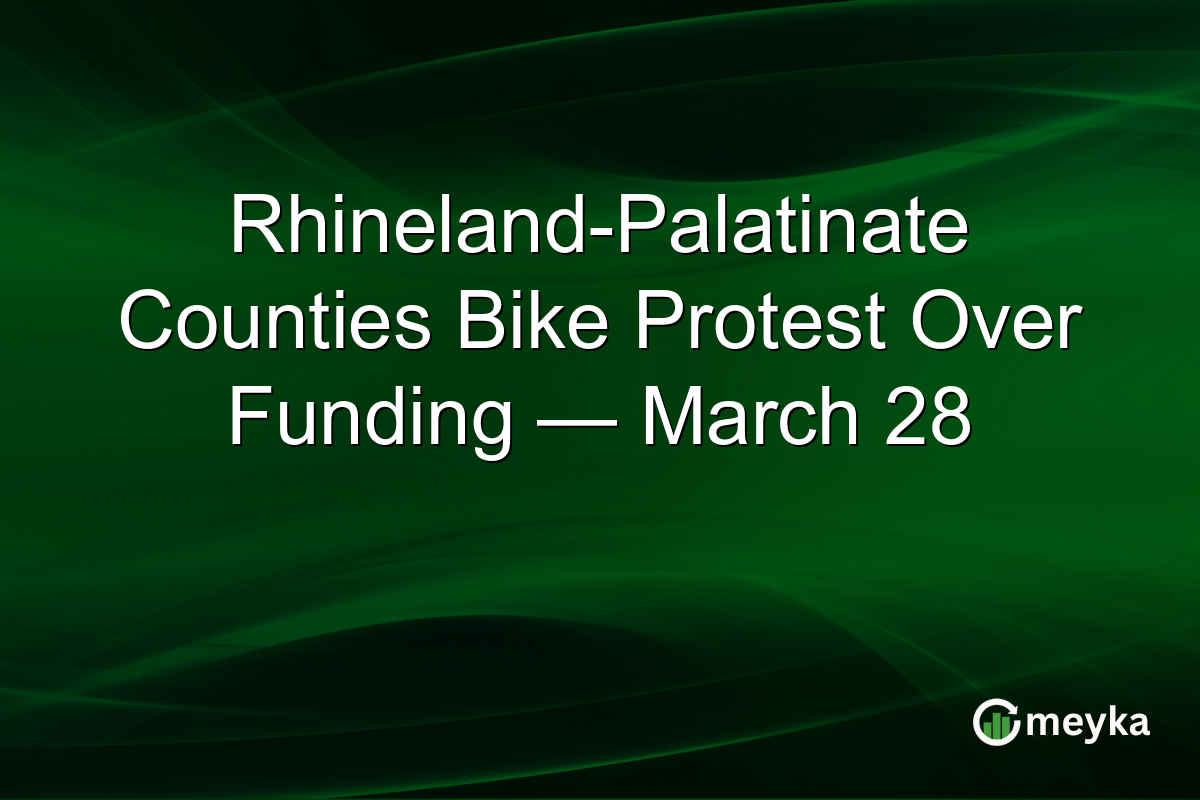 Rhineland-Palatinate Counties Bike Protest Over Funding — March 28