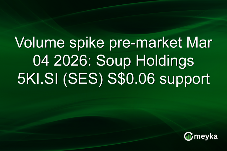 Volume spike pre-market Mar 04 2026: Soup Holdings 5KI.SI (SES) S$0.06 support