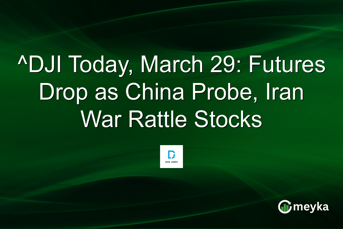 ^DJI Today, March 29: Futures Drop as China Probe, Iran War Rattle Stocks