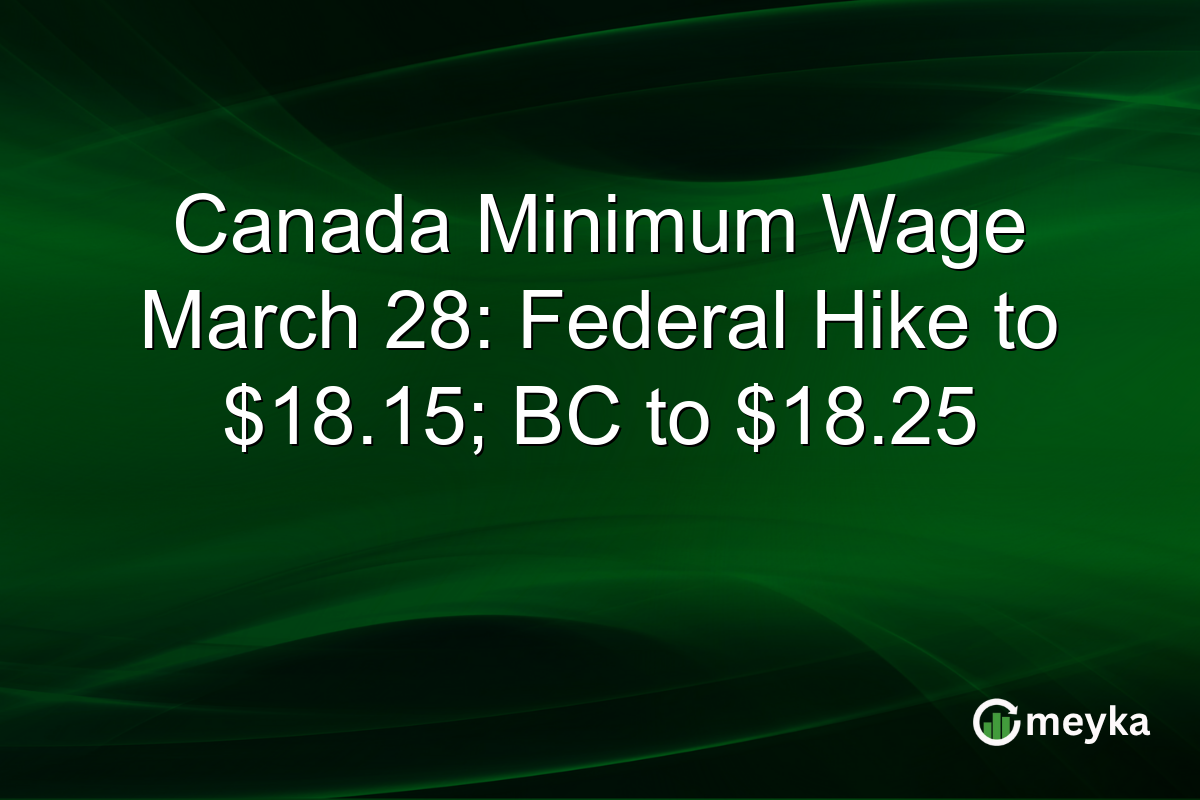 Canada Minimum Wage March 28: Federal Hike to $18.15; BC to $18.25