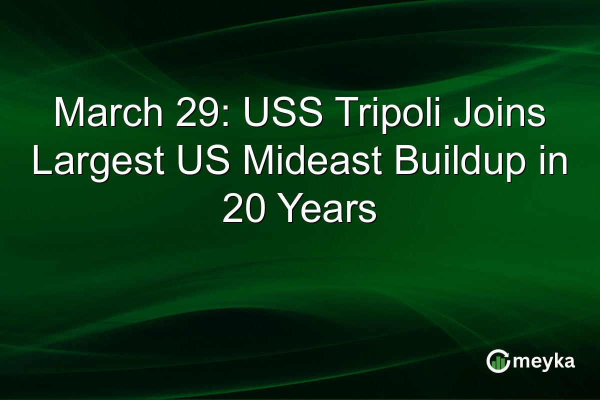 March 29: USS Tripoli Joins Largest US Mideast Buildup in 20 Years