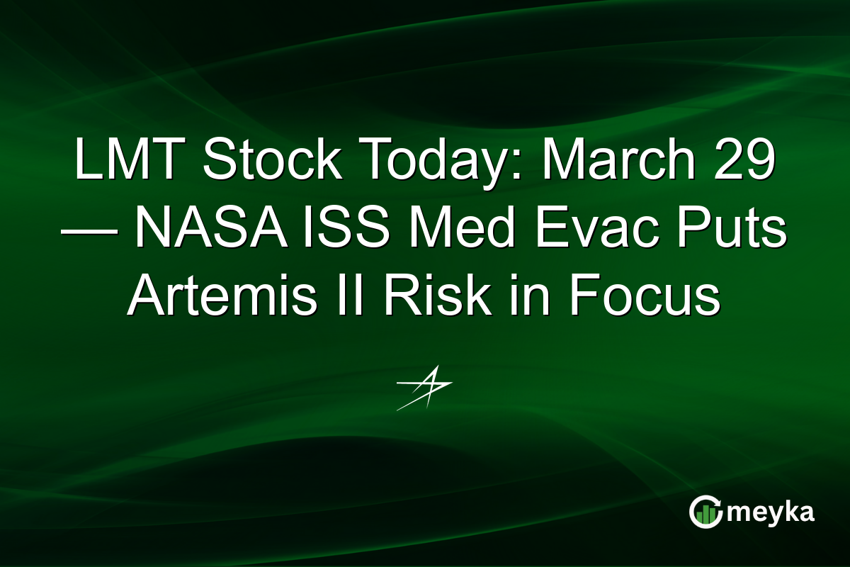 LMT Stock Today: March 29 — NASA ISS Med Evac Puts Artemis II Risk in Focus