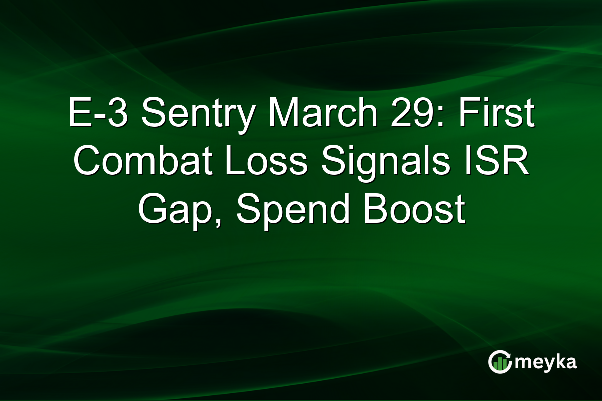 E-3 Sentry March 29: First Combat Loss Signals ISR Gap, Spend Boost