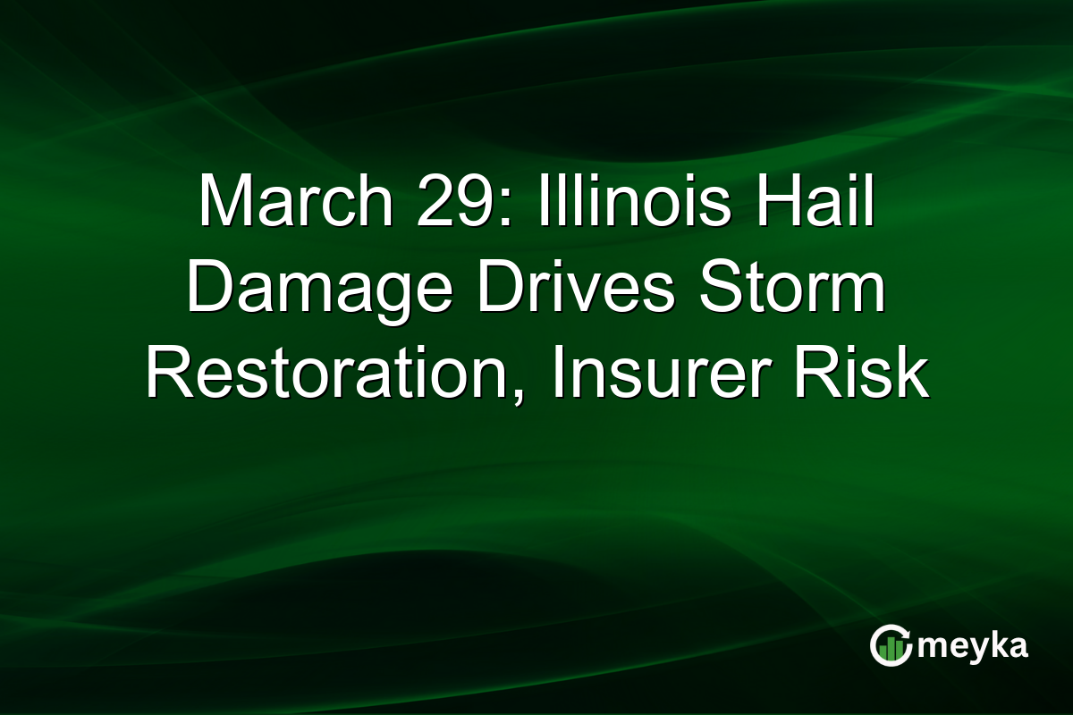 March 29: Illinois Hail Damage Drives Storm Restoration, Insurer Risk