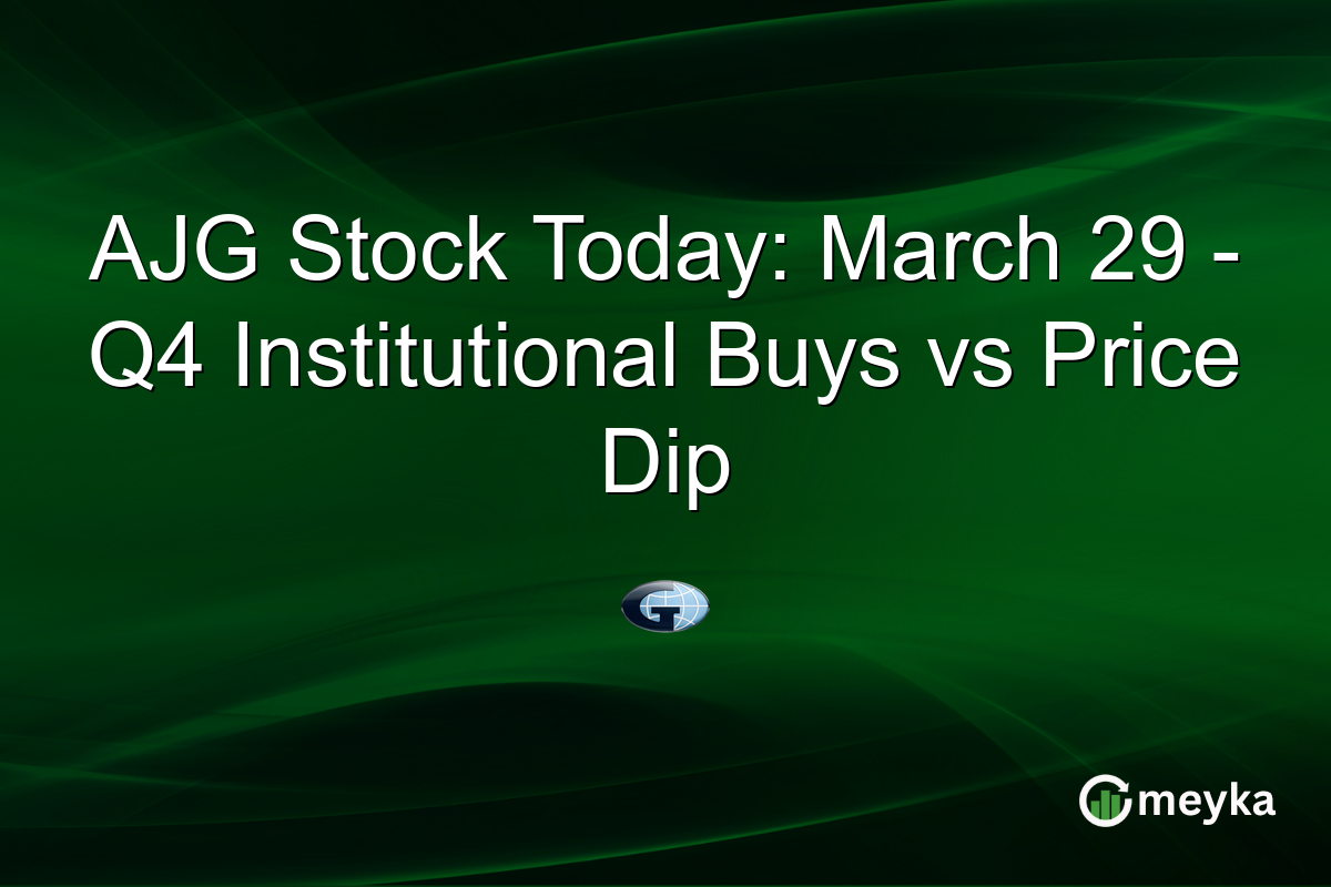 AJG Stock Today: March 29 – Q4 Institutional Buys vs Price Dip