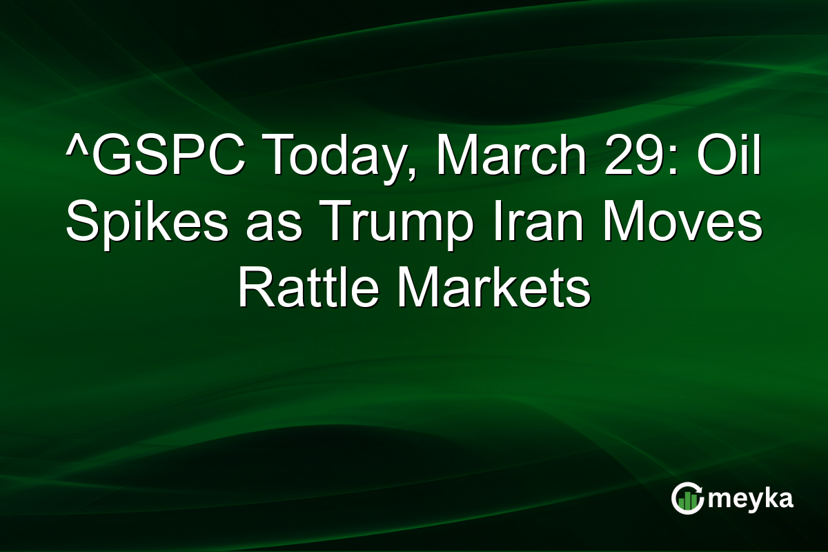 ^GSPC Today, March 29: Oil Spikes as Trump Iran Moves Rattle Markets