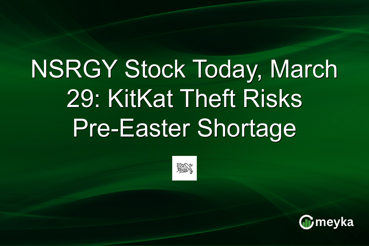 NSRGY Stock Today, March 29: KitKat Theft Risks Pre-Easter Shortage