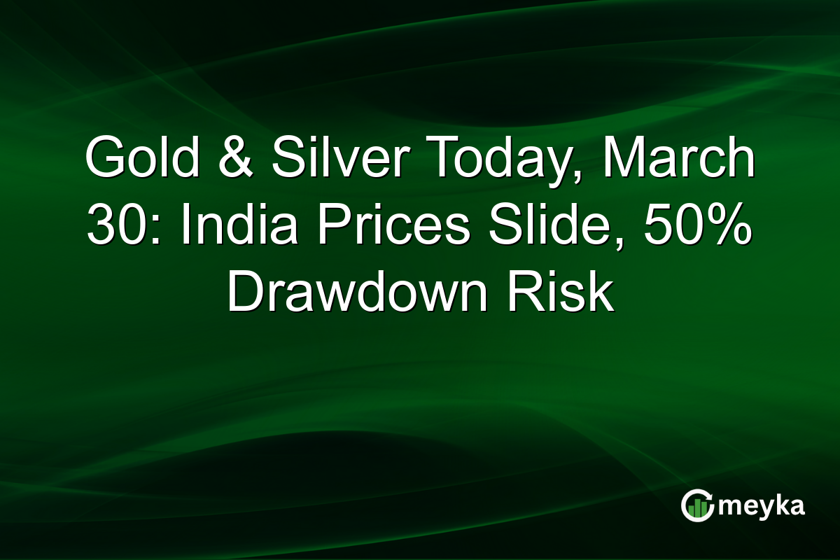 Gold & Silver Today, March 30: India Prices Slide, 50% Drawdown Risk