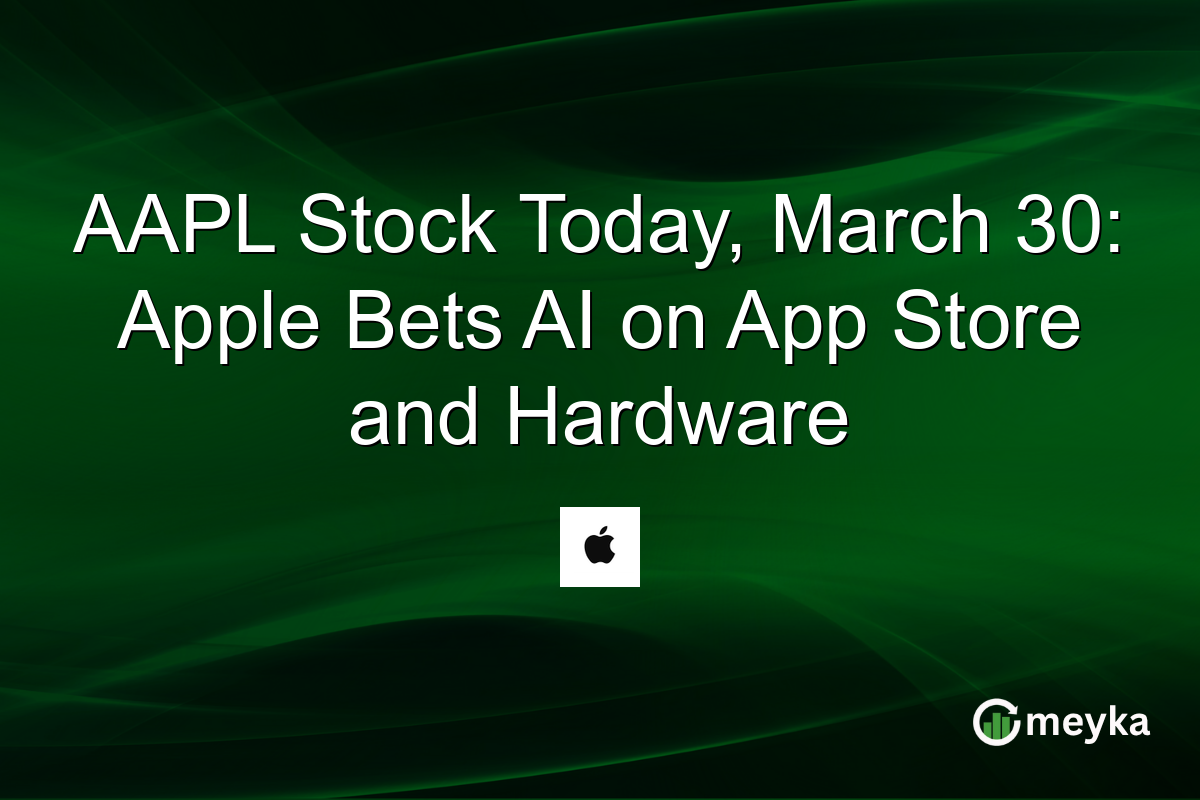 AAPL Stock Today, March 30: Apple Bets AI on App Store and Hardware