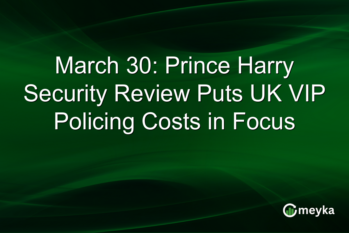 March 30: Prince Harry Security Review Puts UK VIP Policing Costs in Focus