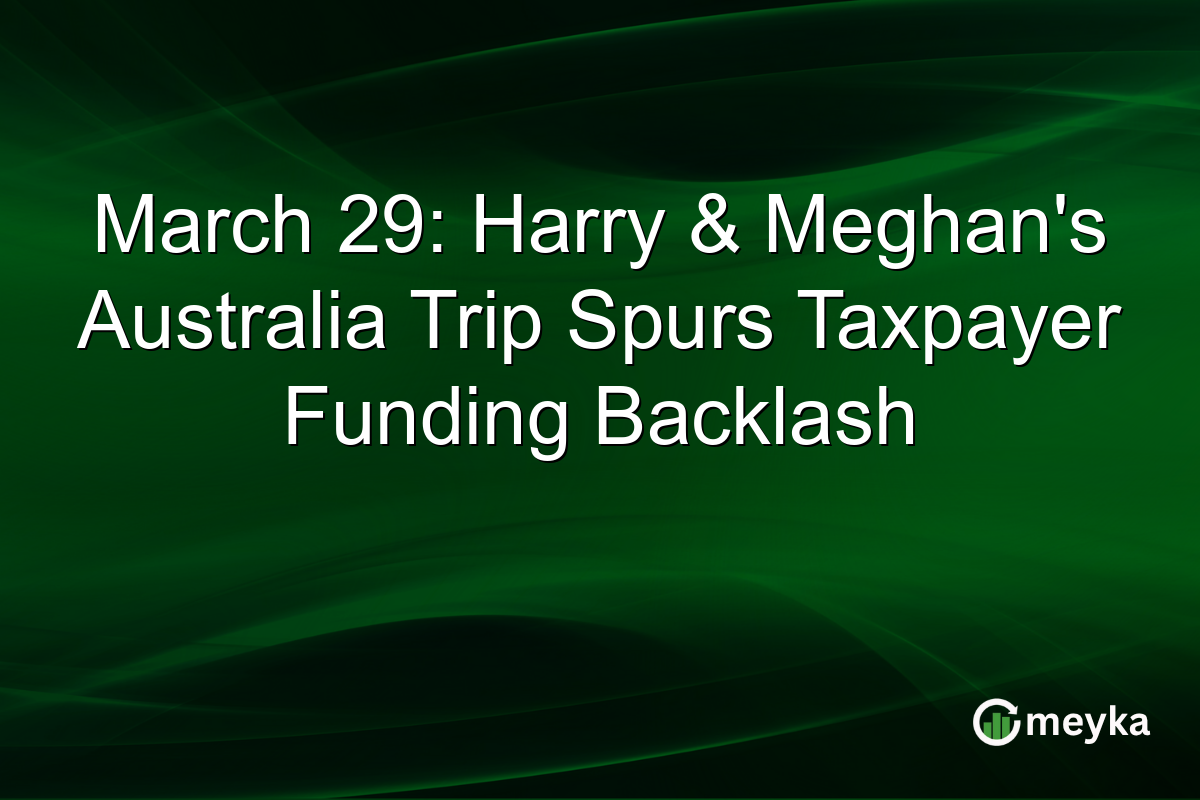 March 29: Harry & Meghan’s Australia Trip Spurs Taxpayer Funding Backlash