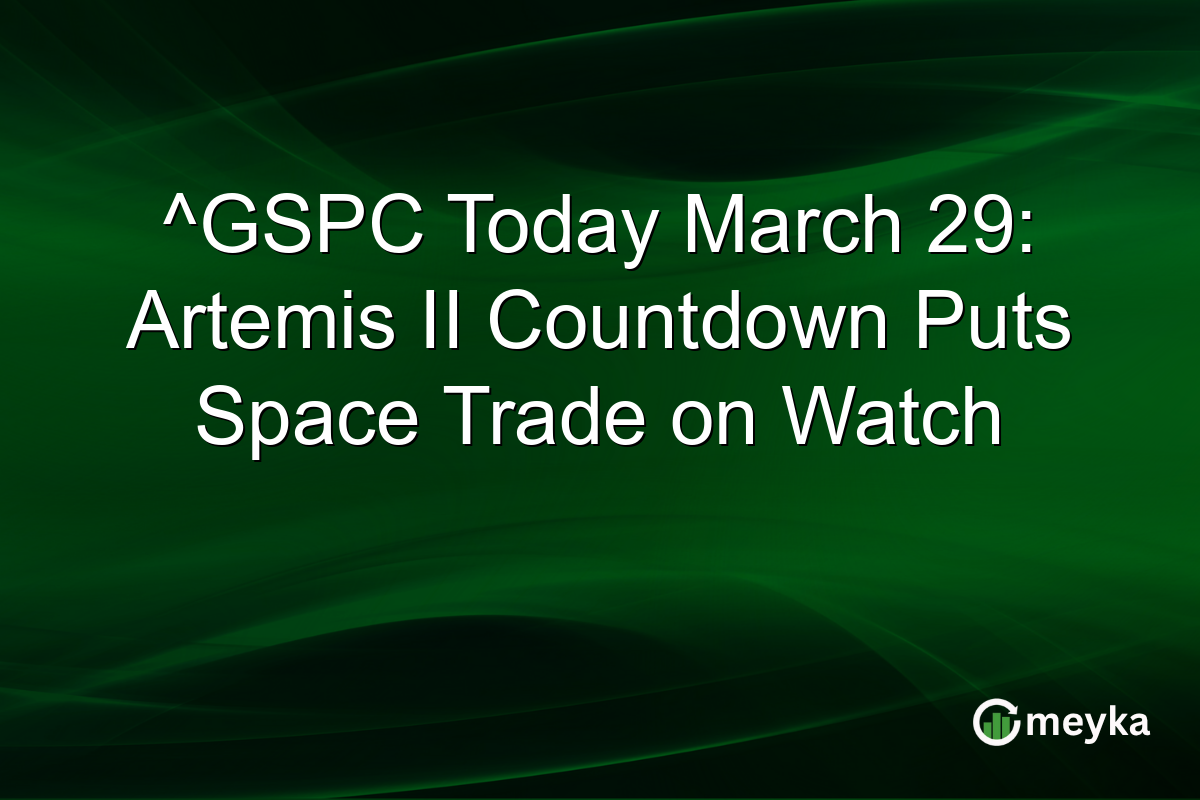 ^GSPC Today March 29: Artemis II Countdown Puts Space Trade on Watch