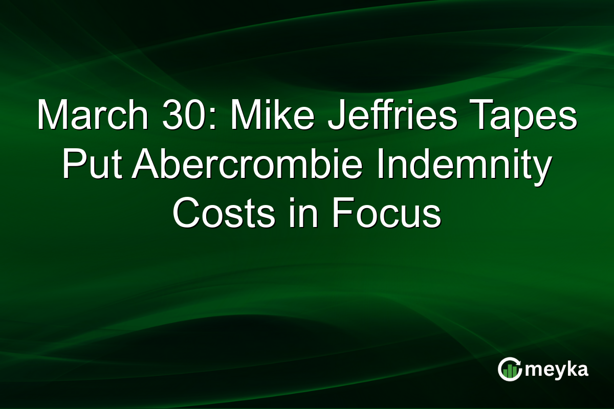March 30: Mike Jeffries Tapes Put Abercrombie Indemnity Costs in Focus