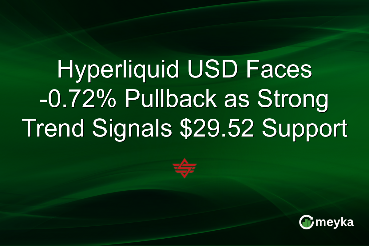Hyperliquid USD Faces -0.72% Pullback as Strong Trend Signals $29.52 Support