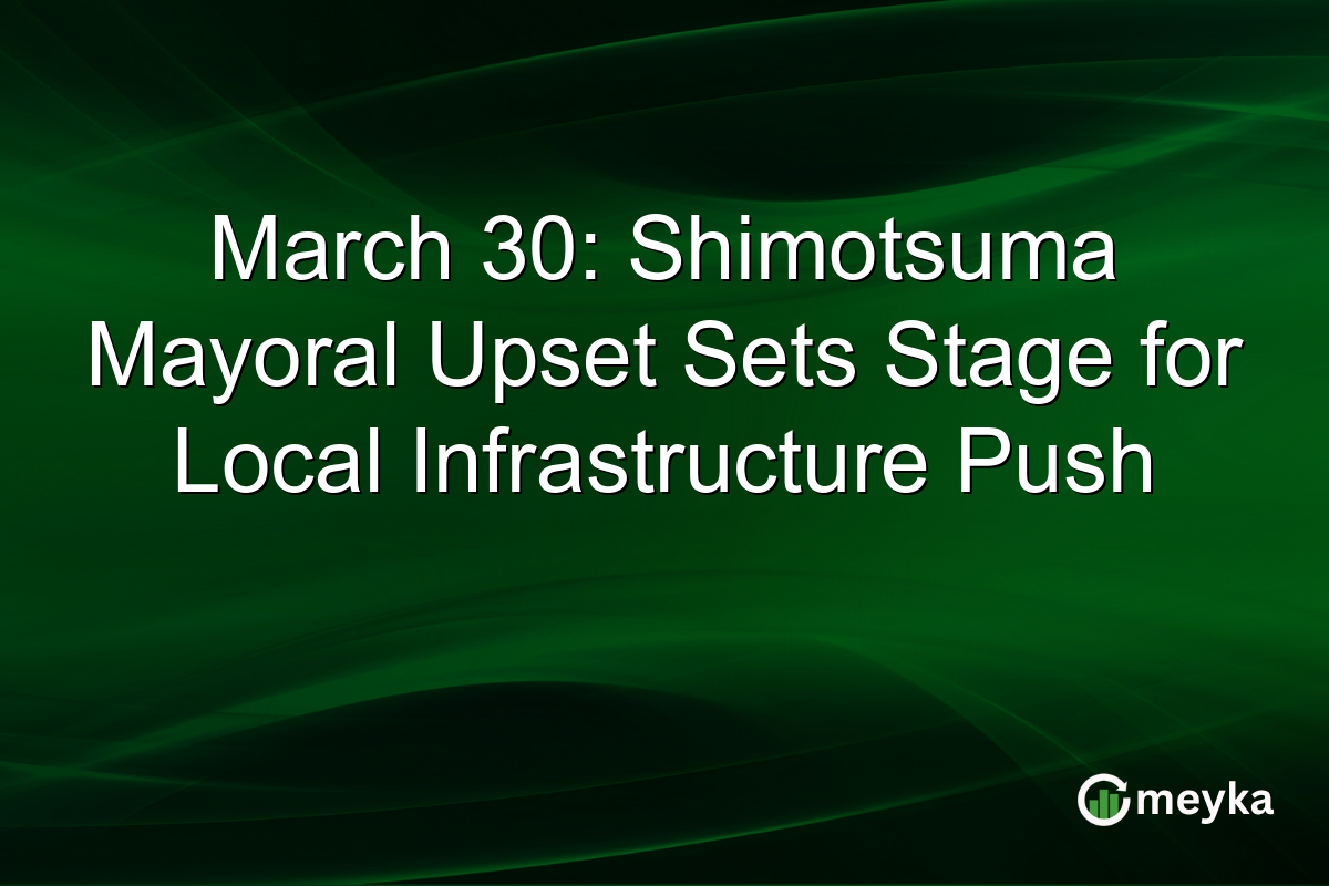 March 30: Shimotsuma Mayoral Upset Sets Stage for Local Infrastructure Push