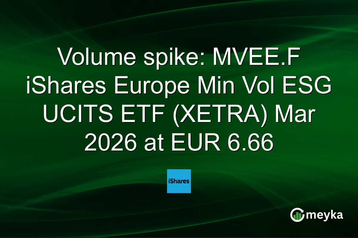 Volume spike: MVEE.F iShares Europe Min Vol ESG UCITS ETF (XETRA) Mar 2026 at EUR 6.66
