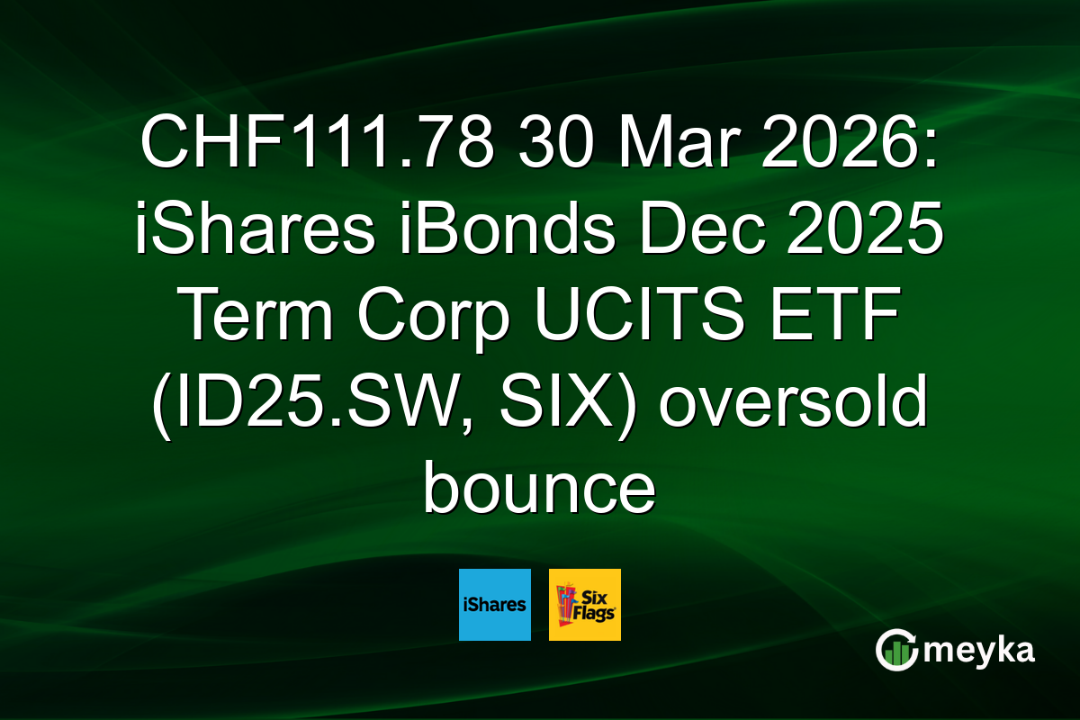 CHF111.78 30 Mar 2026: iShares iBonds Dec 2025 Term Corp UCITS ETF (ID25.SW, SIX) oversold bounce
