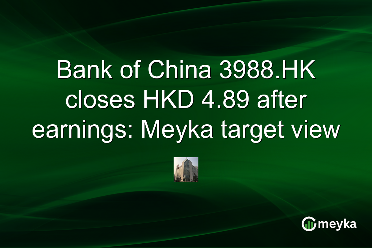 Bank of China 3988.HK closes HKD 4.89 after earnings: Meyka target view