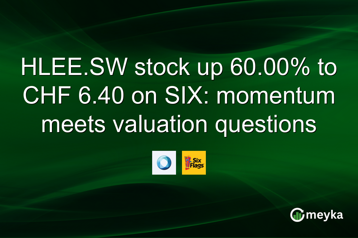 HLEE.SW stock up 60.00% to CHF 6.40 on SIX: momentum meets valuation questions
