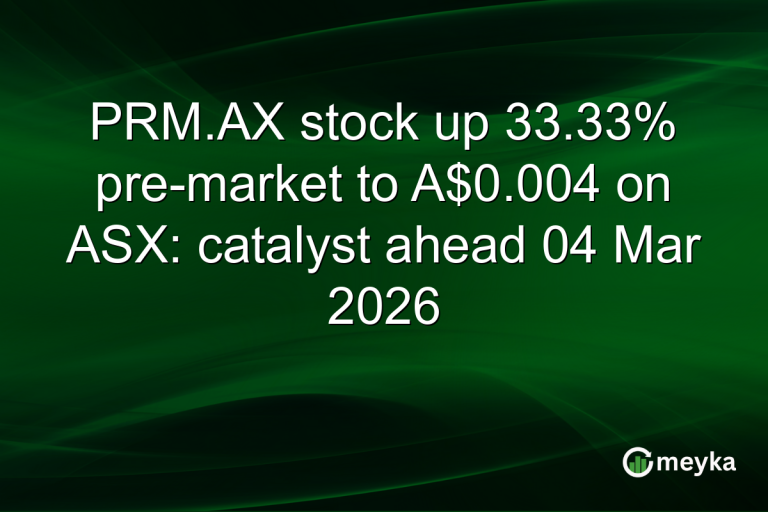 PRM.AX stock up 33.33% pre-market to A$0.004 on ASX: catalyst ahead 04 Mar 2026