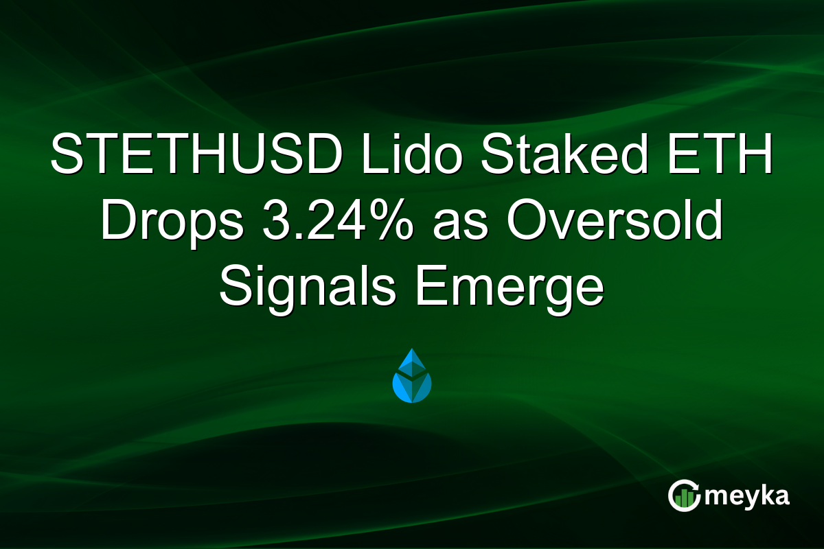 STETHUSD Lido Staked ETH Drops 3.24% as Oversold Signals Emerge