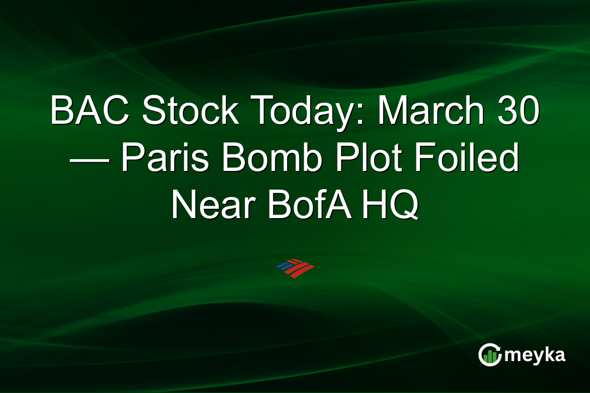 BAC Stock Today: March 30 — Paris Bomb Plot Foiled Near BofA HQ