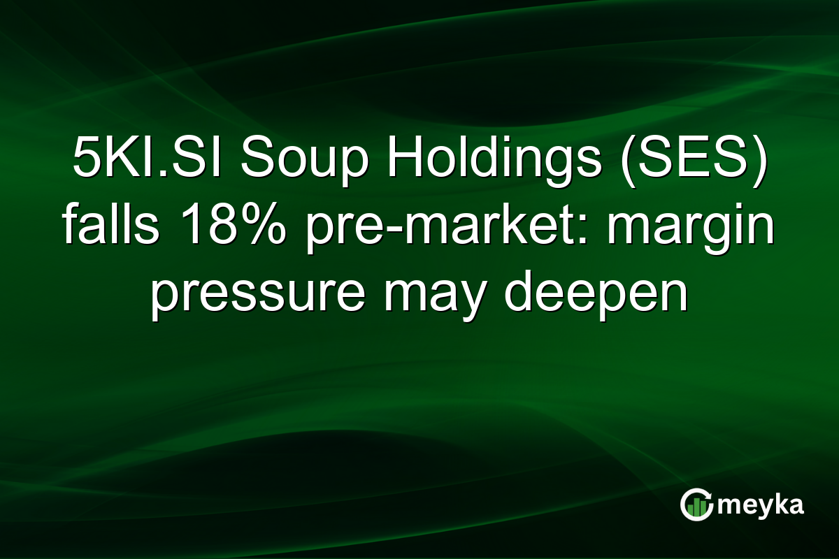 5KI.SI Soup Holdings (SES) falls 18% pre-market: margin pressure may deepen
