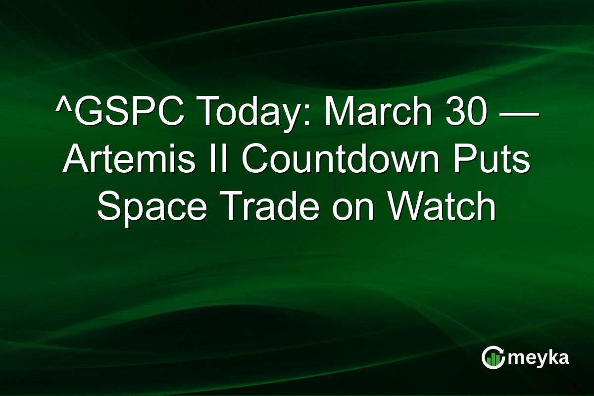 ^GSPC Today: March 30 — Artemis II Countdown Puts Space Trade on Watch