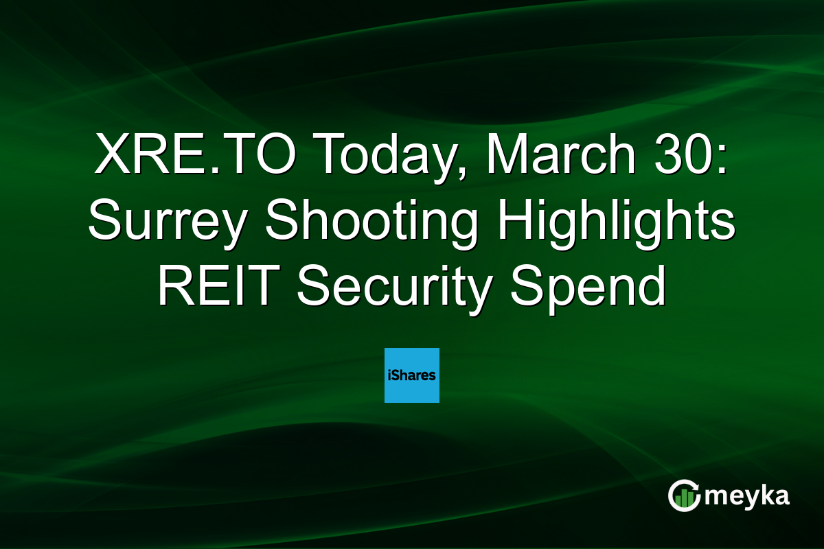XRE.TO Today, March 30: Surrey Shooting Highlights REIT Security Spend