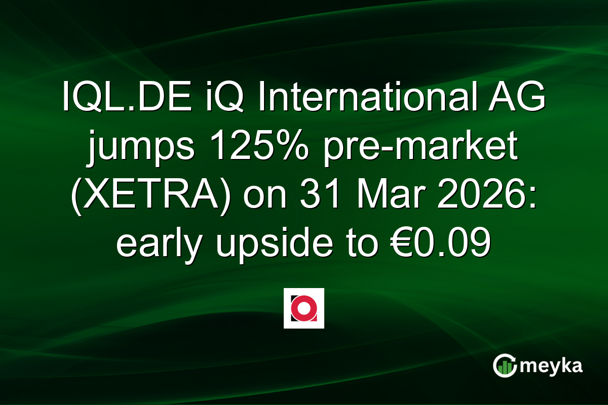 IQL.DE iQ International AG jumps 125% pre-market (XETRA) on 31 Mar 2026: early upside to €0.09