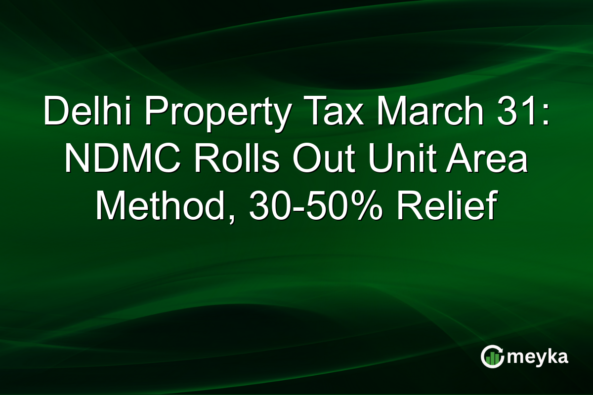 Delhi Property Tax March 31: NDMC Rolls Out Unit Area Method, 30-50% Relief