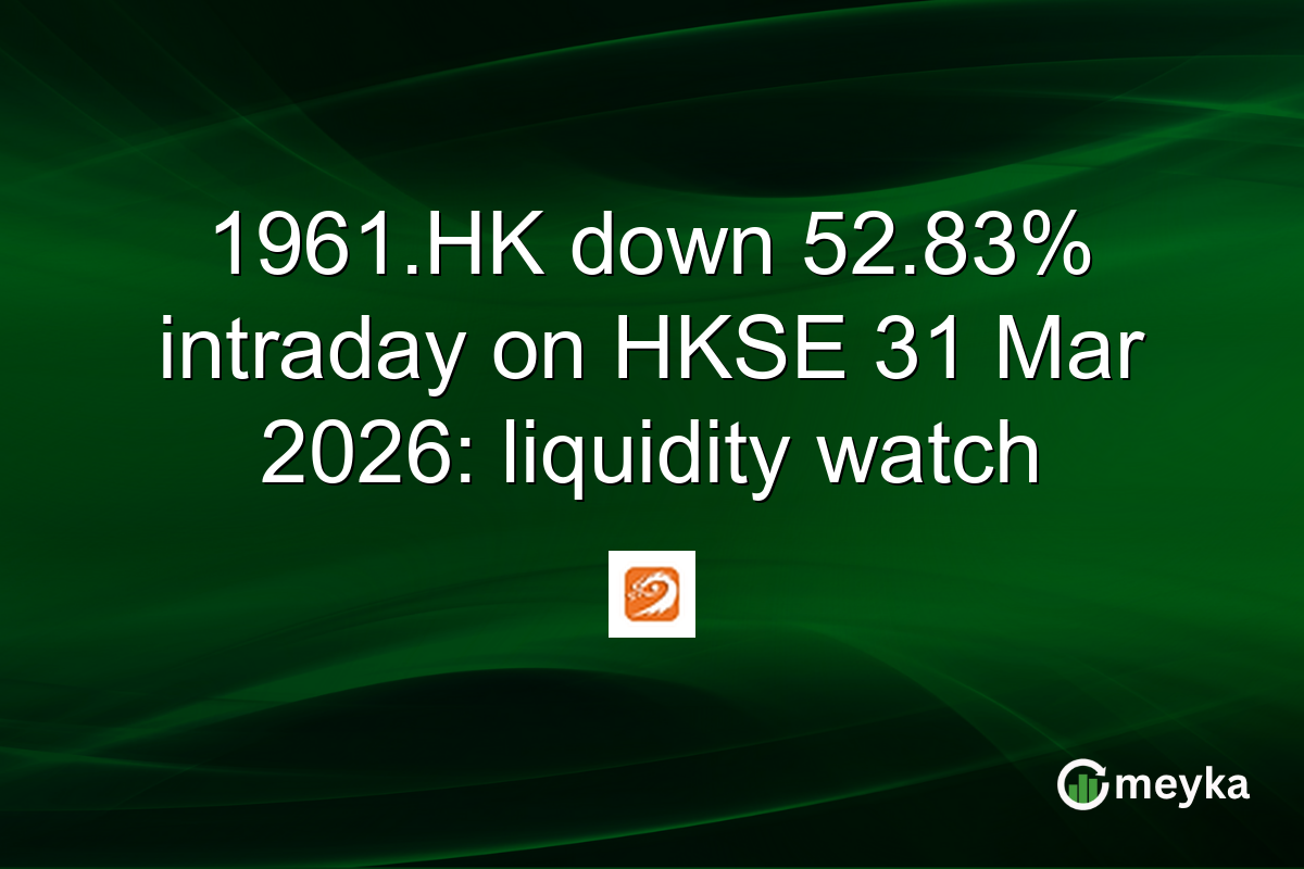 1961.HK down 52.83% intraday on HKSE 31 Mar 2026: liquidity watch