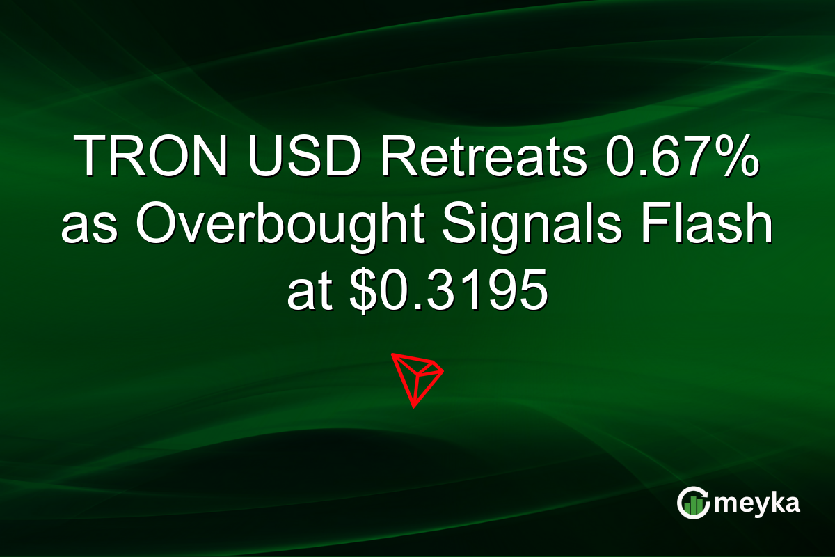 TRON USD Retreats 0.67% as Overbought Signals Flash at $0.3195