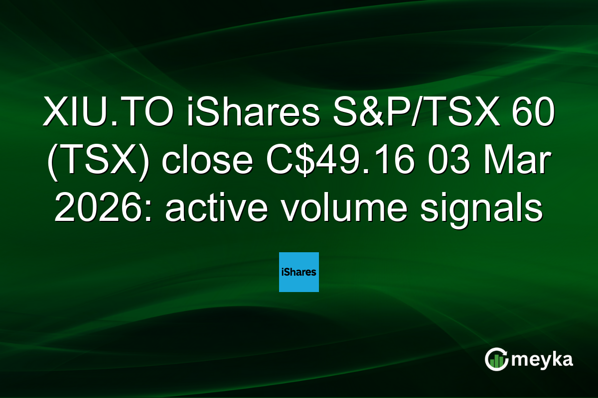 XIU.TO iShares S&P/TSX 60 (TSX) close C$49.16 03 Mar 2026: active volume signals
