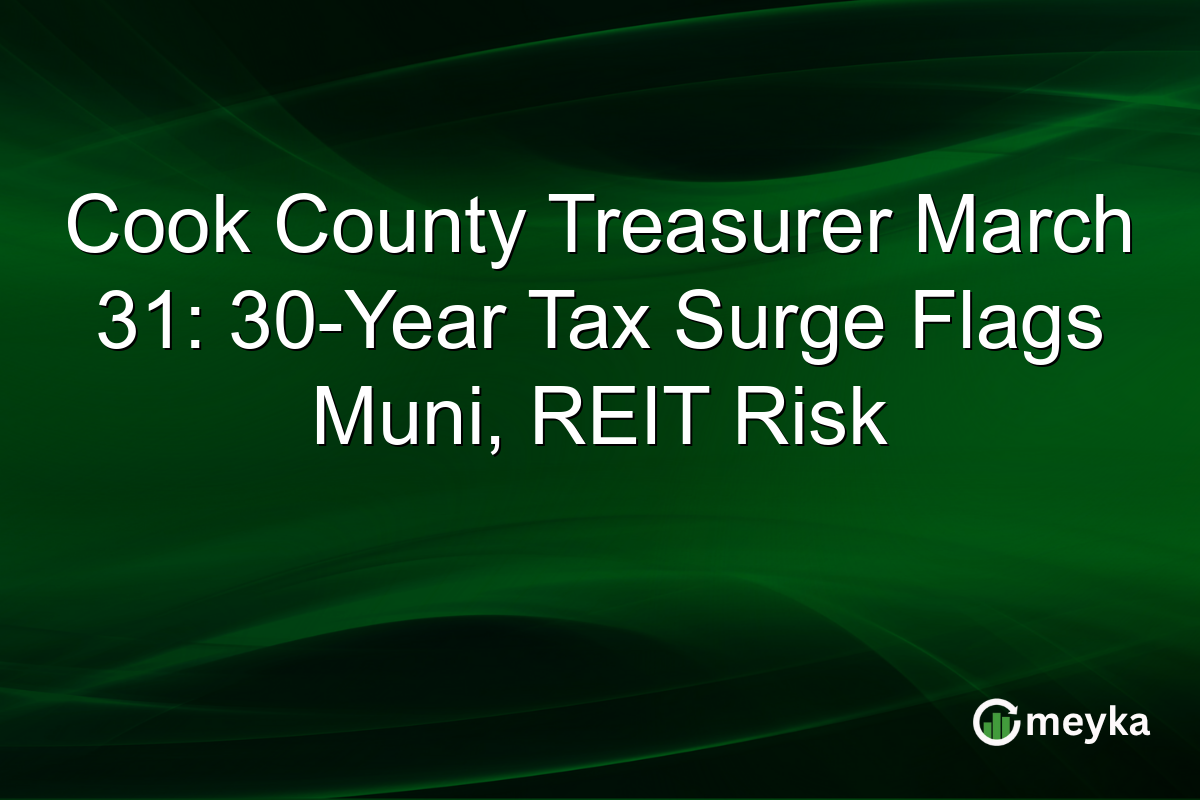 Cook County Treasurer March 31: 30-Year Tax Surge Flags Muni, REIT Risk