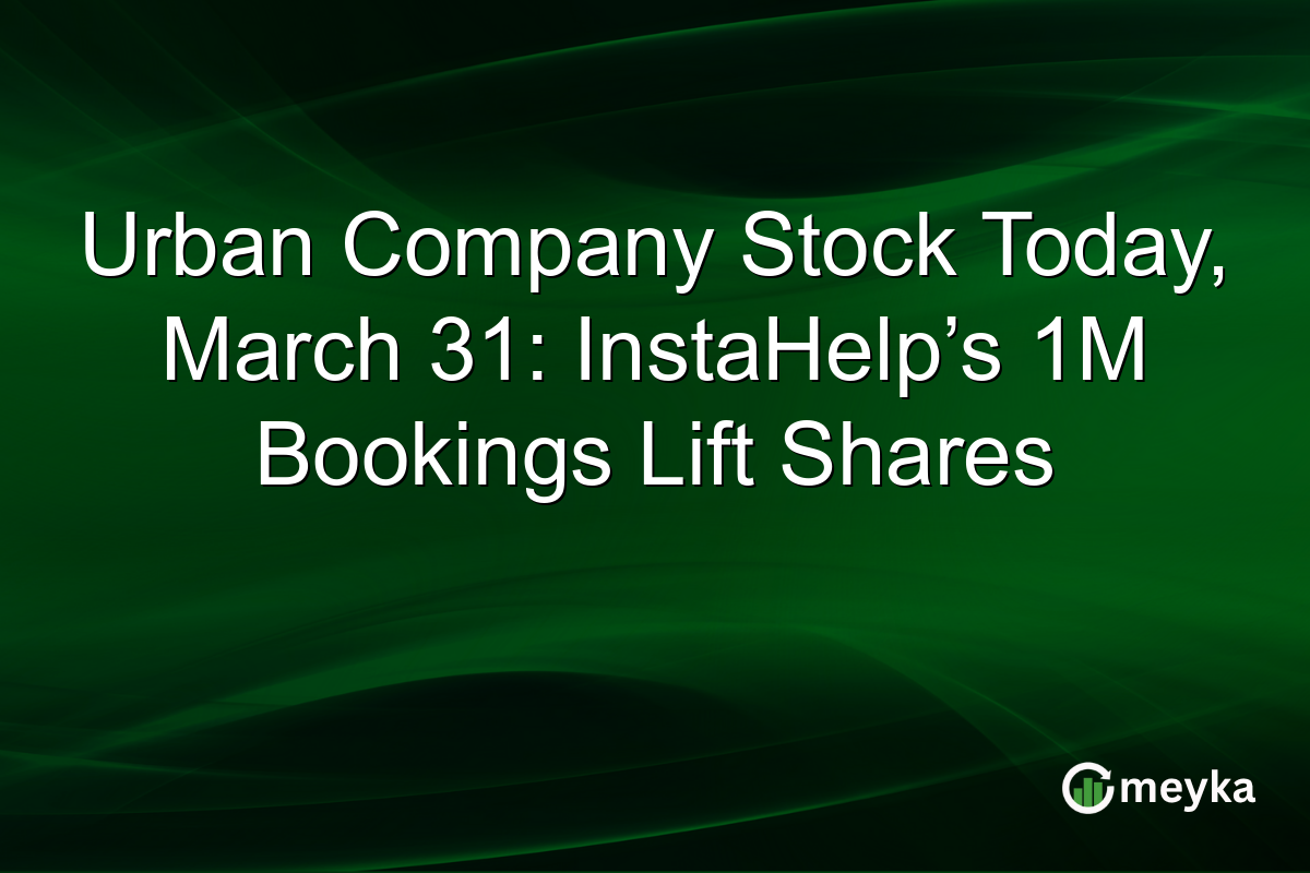 Urban Company Stock Today, March 31: InstaHelp’s 1M Bookings Lift Shares