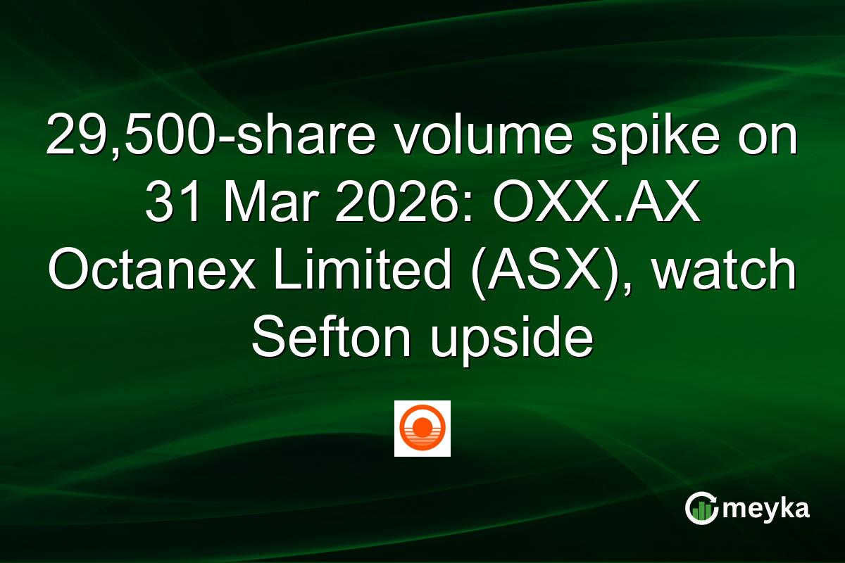 29,500-share volume spike on 31 Mar 2026: OXX.AX Octanex Limited (ASX), watch Sefton upside