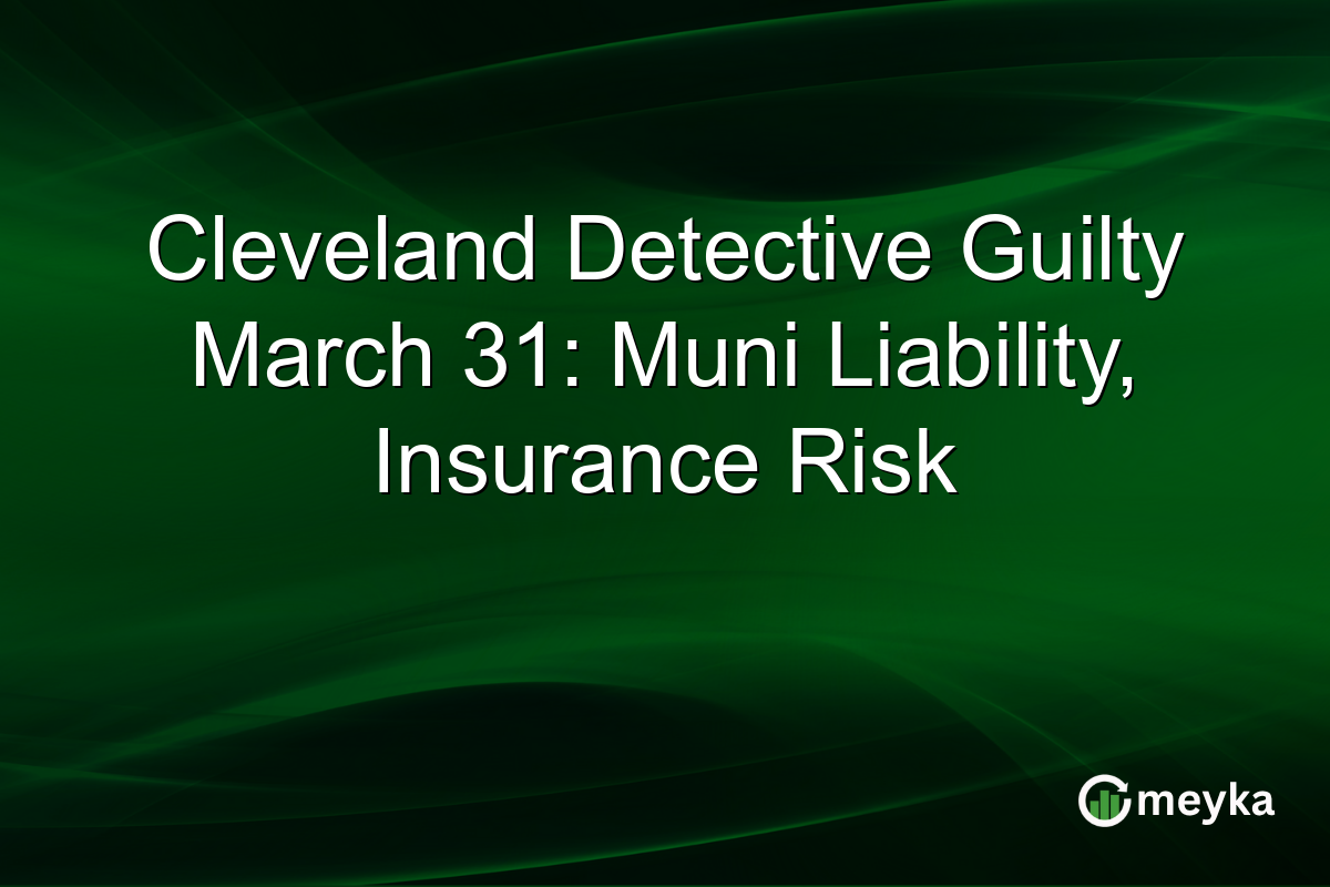 Cleveland Detective Guilty March 31: Muni Liability, Insurance Risk