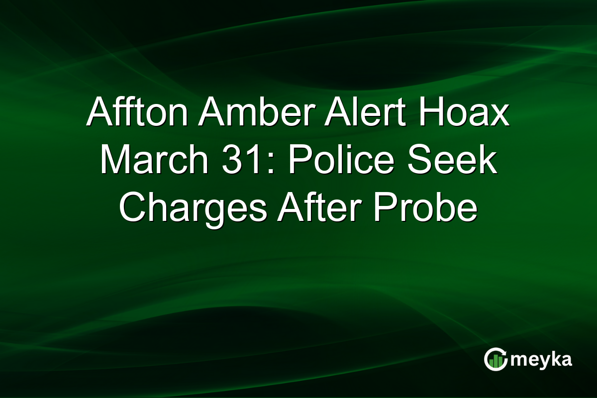 Affton Amber Alert Hoax March 31: Police Seek Charges After Probe