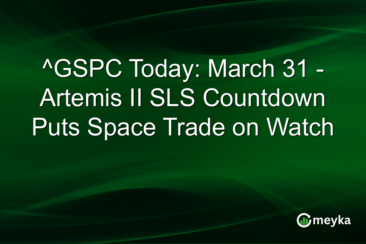 ^GSPC Today: March 31 – Artemis II SLS Countdown Puts Space Trade on Watch