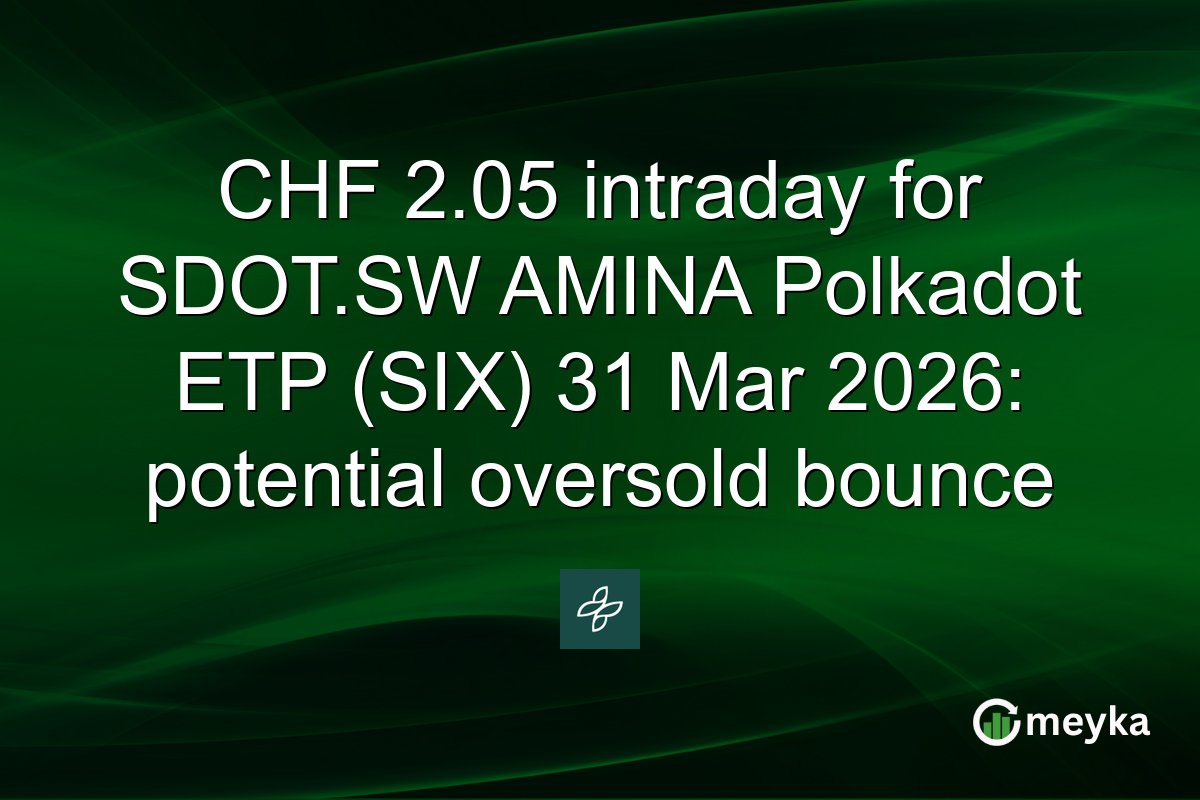 CHF 2.05 intraday for SDOT.SW AMINA Polkadot ETP (SIX) 31 Mar 2026: potential oversold bounce