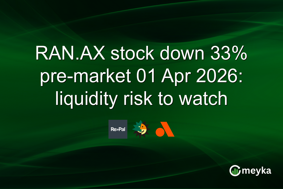 RAN.AX stock down 33% pre-market 01 Apr 2026: liquidity risk to watch
