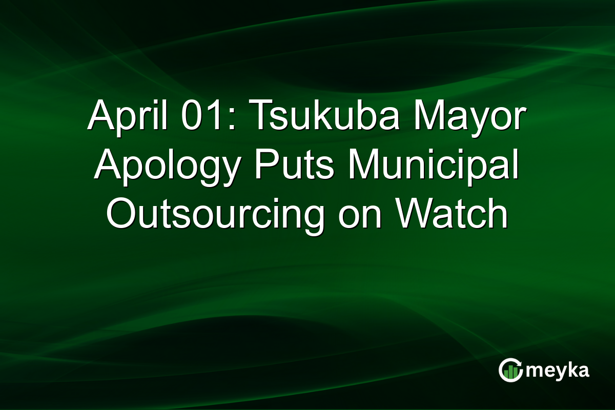 April 01: Tsukuba Mayor Apology Puts Municipal Outsourcing on Watch