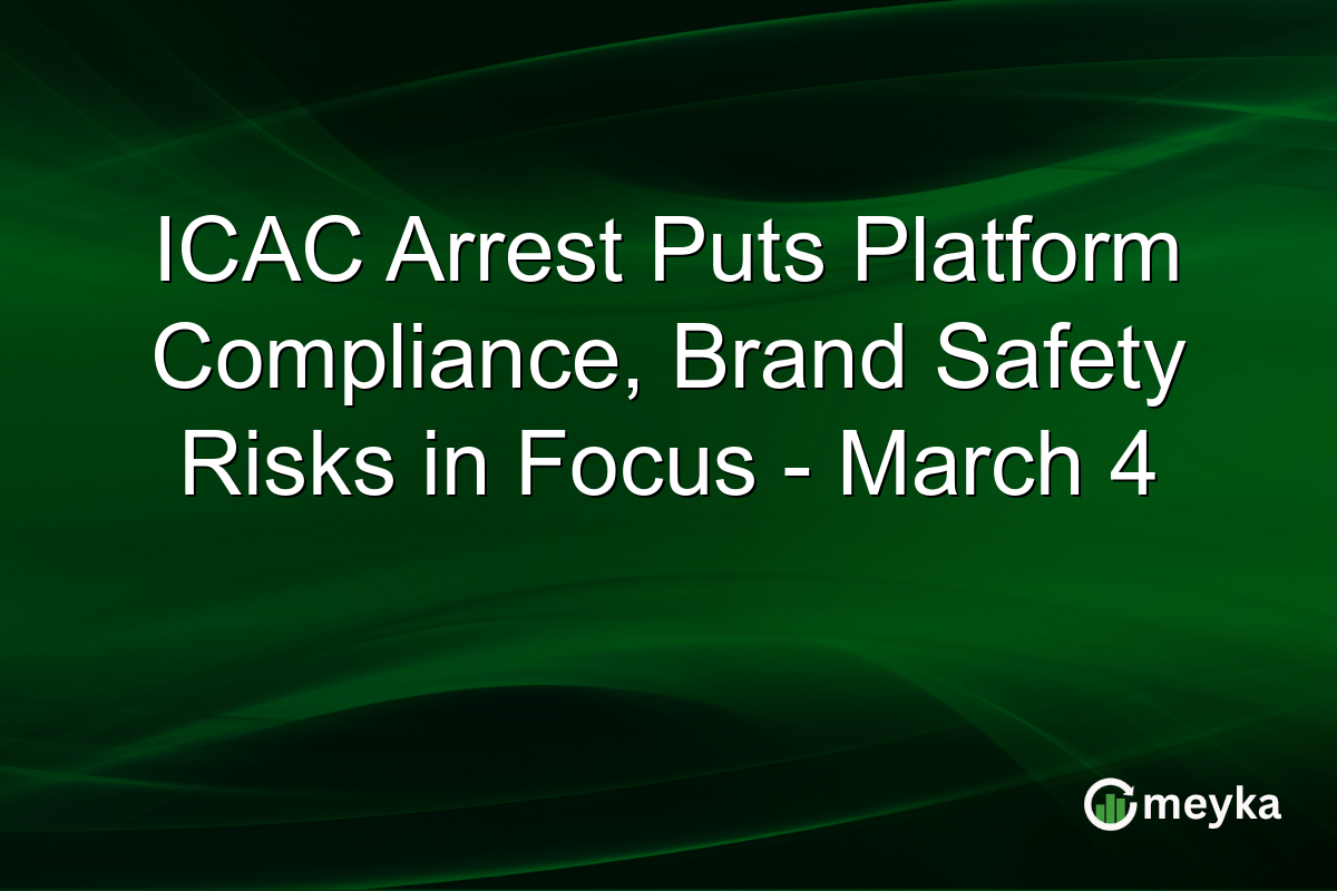 ICAC Arrest Puts Platform Compliance, Brand Safety Risks in Focus - March 4