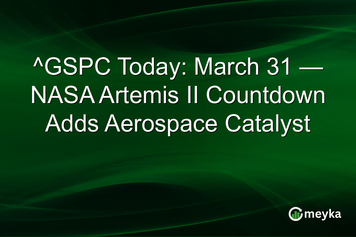 ^GSPC Today: March 31 — NASA Artemis II Countdown Adds Aerospace Catalyst